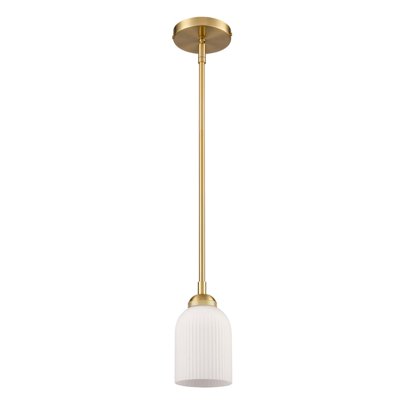 Luminaire suspendu 1 lumière, or brossé, Or brossé