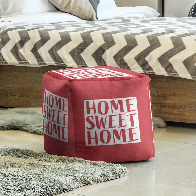 Repose-pieds à cubes wyoming the home, Rouge