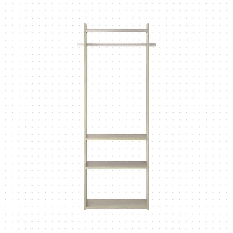 Grid 25.13" W Closet System Starter Kit, Weathered Gray