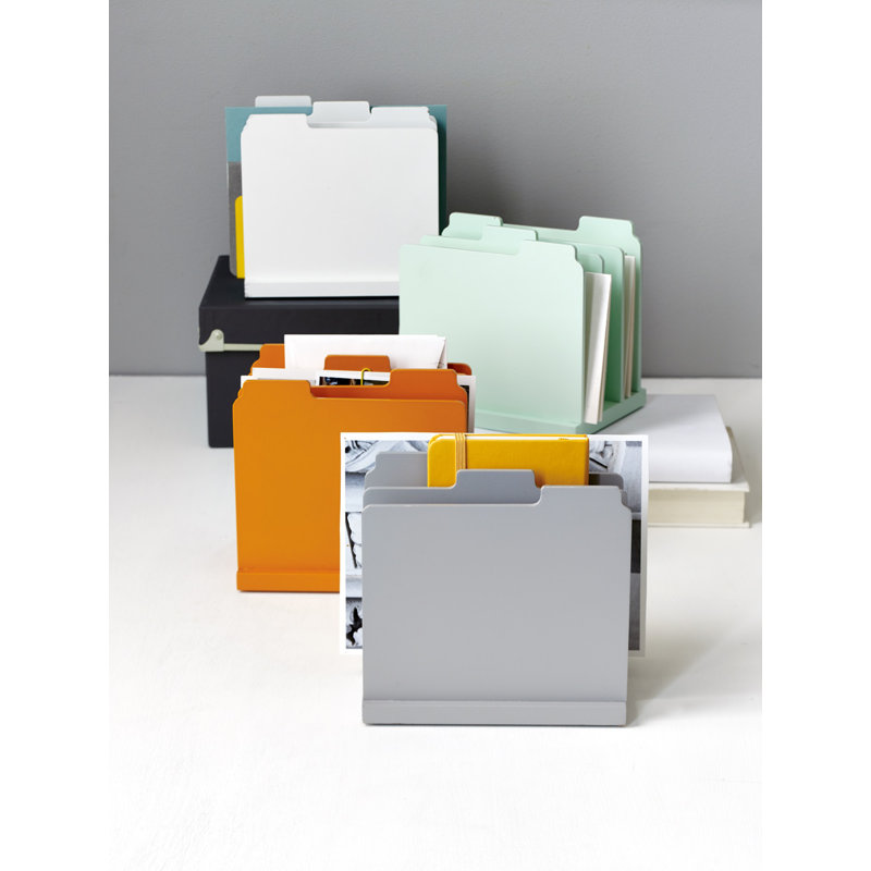 Gray MDF Modern Desktop File Organizer