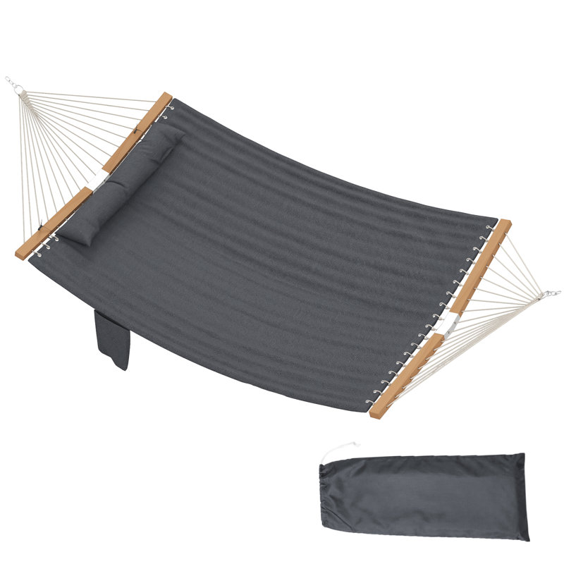 Outsunny Double Hammock 2-Person Extra Large 200 x 140 cm Grey