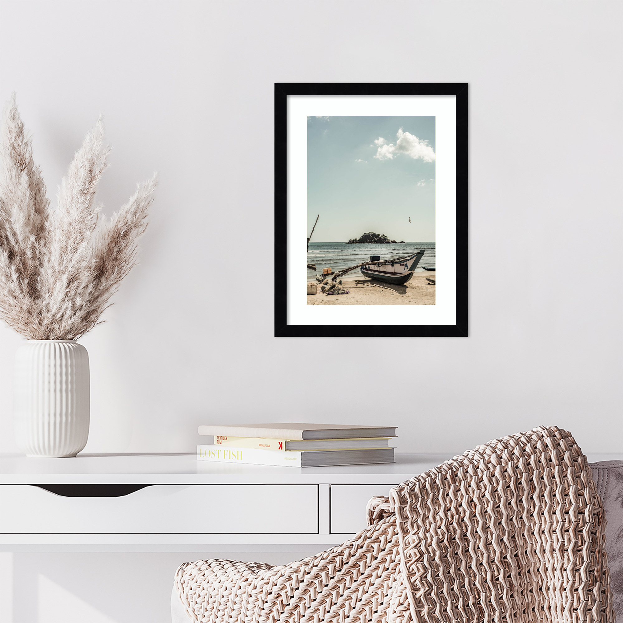 Of the Sea by Shot by Clint Wood Framed Wall Art Print, Black, 17" H x 13" W