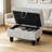 Rectangular Light Grey Tufted Fabric Storage Ottoman, Multi-Functional Footrest Bench with Hidden Storage, Supports 300 Lbs-1713863440