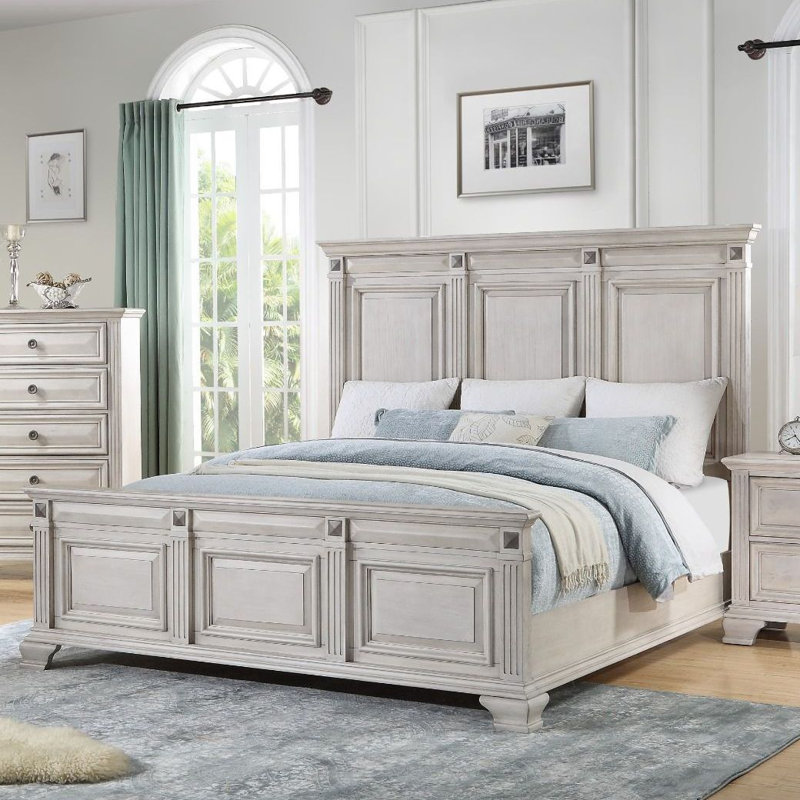Ensemble de chambre à coucher à panneaux 3 pièces Masset
