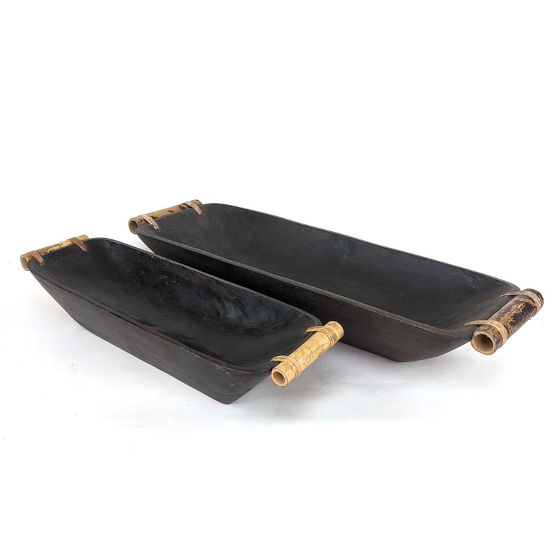 Ensemble de 2 plateaux de service
