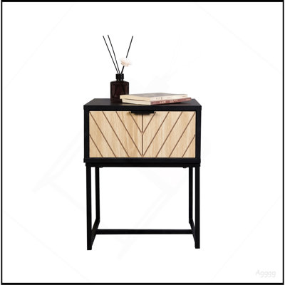 Modern Entryway Console Table with Storage Drawer, Compact Side Accent Table, Black Finish Wooden Drawer Narrow Space Saving Sofa Table for Hallway Li