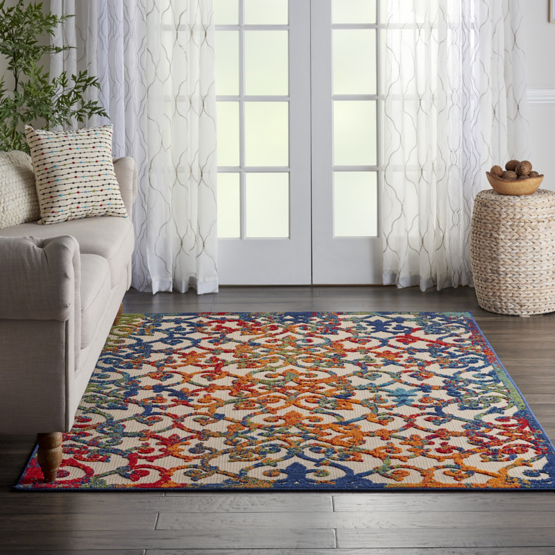 Tapis transitionnel multicolore Newton, Rectangle 5 pi 3 po x 7 pi 5 po