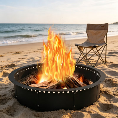 43in Outer 39in Inner Smokeless Steel Fire Pit Ring