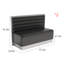 Banc rembourré en similicuir de style industriel