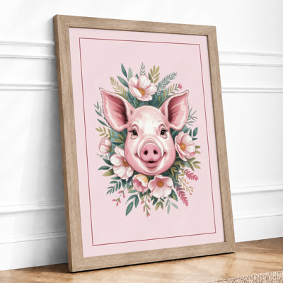 Pig In Bloom Botanical - Print