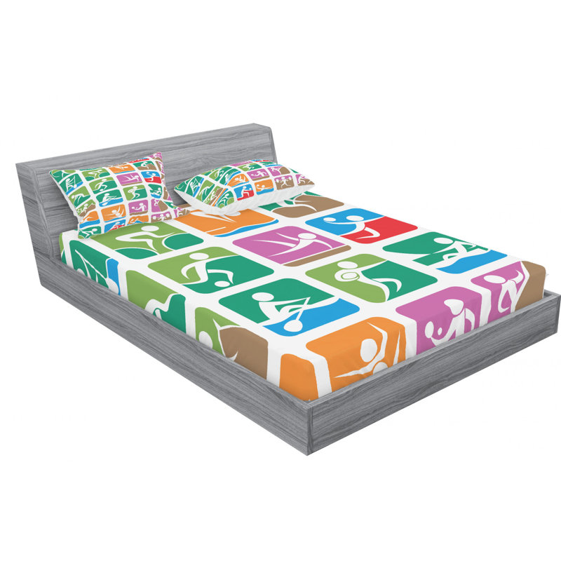 Microfiber Sheet Set, Queen Sheet Set with Fitted Sheet