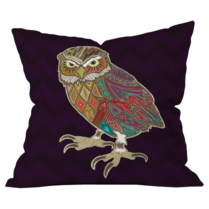 Coussin décoratif d’extérieur hibou, petit frère, sharon turner, 20 po x 20 po