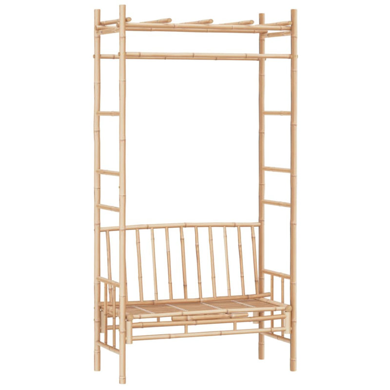  Patio Bench With Pergola 45.7" Bamboo
