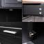 Buffet 63 "cannelé avec bar à café, 4 portes et 3 tiroirs - Buffet de cuisine pour la salle à manger, rangement dans l'entrée-795079971