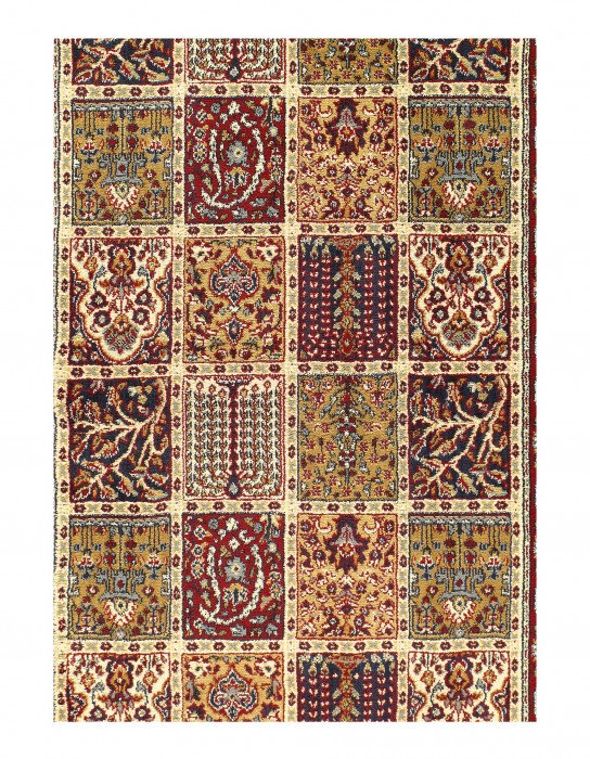 Barryan Hand Knotted Area Rug in Red