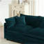 Ensemble de canapés: 2 canapés en chenille, ensemble de canapés à 2 places et 3 sièges profonds, ensemble de canapés modernes pour le salon, chenille bleue-216368515