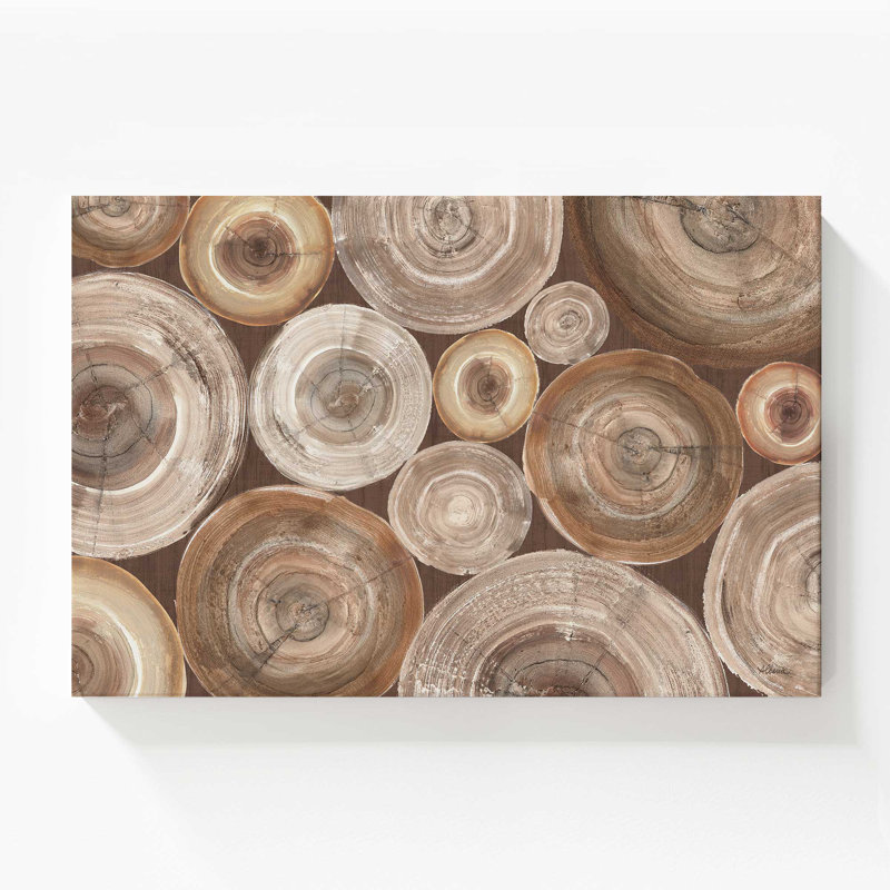 Impression d'échos en bois, 40 po x 60 po, Toile tendue