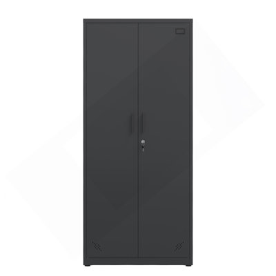 High Storage Cabinet With 2 Doors And 4 Partitions To Separate 5 Storage Spaces