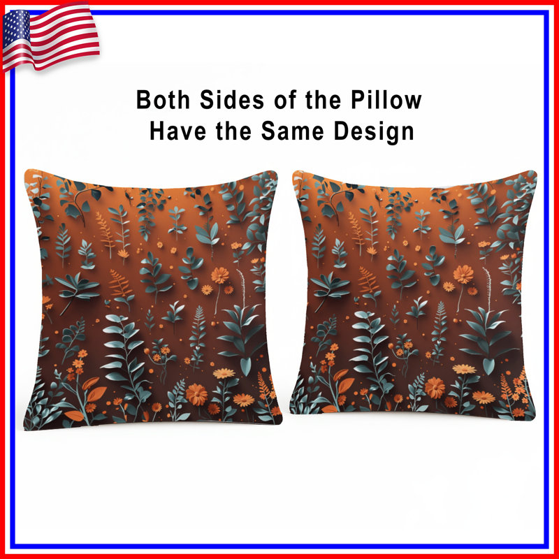 Coussin Floral, 18 po x 18 po