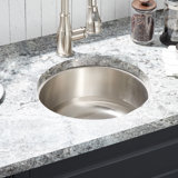 Calverton Signature Hardware 16.375" Circular Stainless Steel Undermount Prep Sink