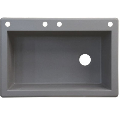 Radius 33'' L Single Bowl Granite Kitchen Sink