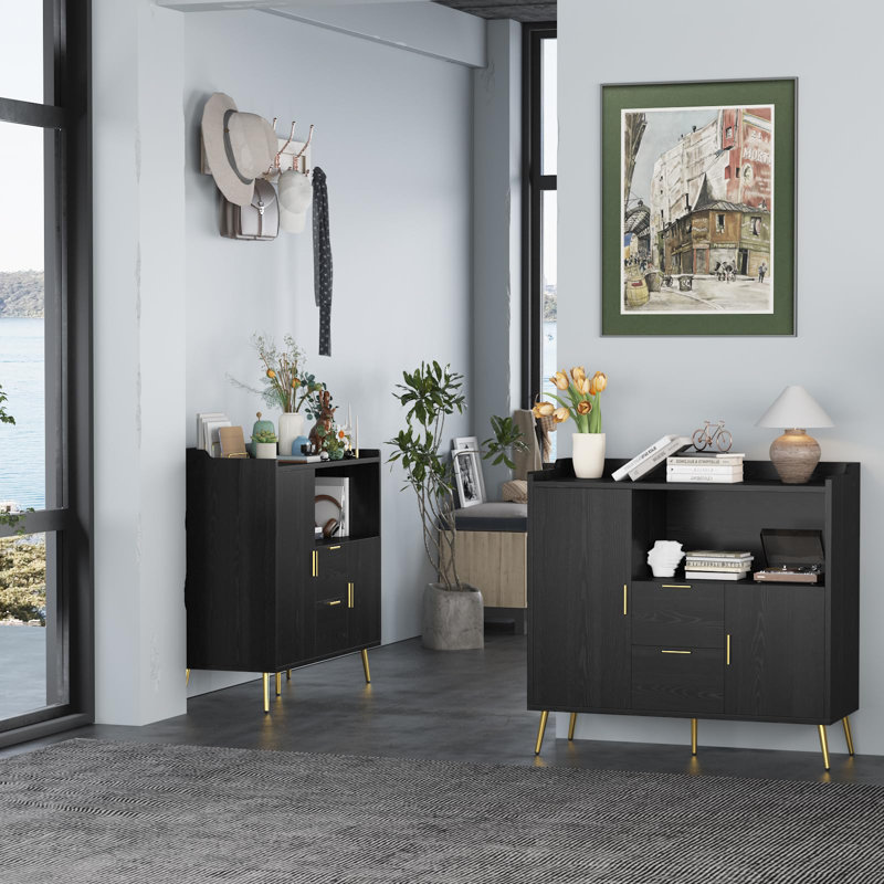 Armoire de rangement Garvee, Noir
