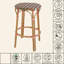Tabouret de bar ovale en rotin de 30 po de hauteur Ballito-1190401115-1190401117