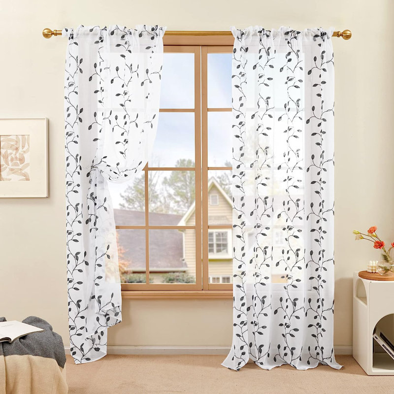 Paire de rideaux occultant Janda, l 52" x L 63", Gris