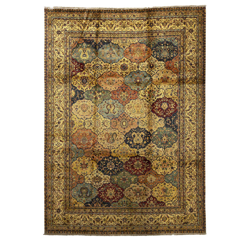 Wool Oriental Area Rug in Ivory