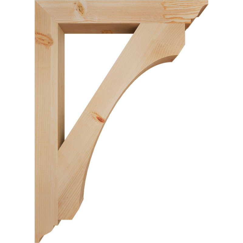 Support en bois rustique traditionnel BKTLEC01, Douglas (lisse), H 42 po x l 3,5 po x P 30 po