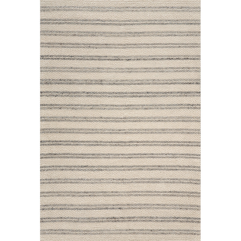 Venit Modern Striped Farmhouse Rug, Rectangle 5' x 8'