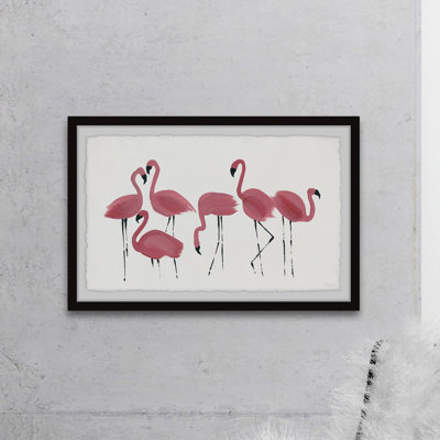 «Flamingo Art», reproduction encadrée