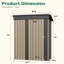 Outdoor 5 ft. W x 3 ft. D Material Storage Shed-91585454
