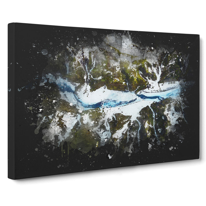 Mountain Ravine in Iceland - Wrapped Canvas, 35cm H x 50cm W x 3cm D