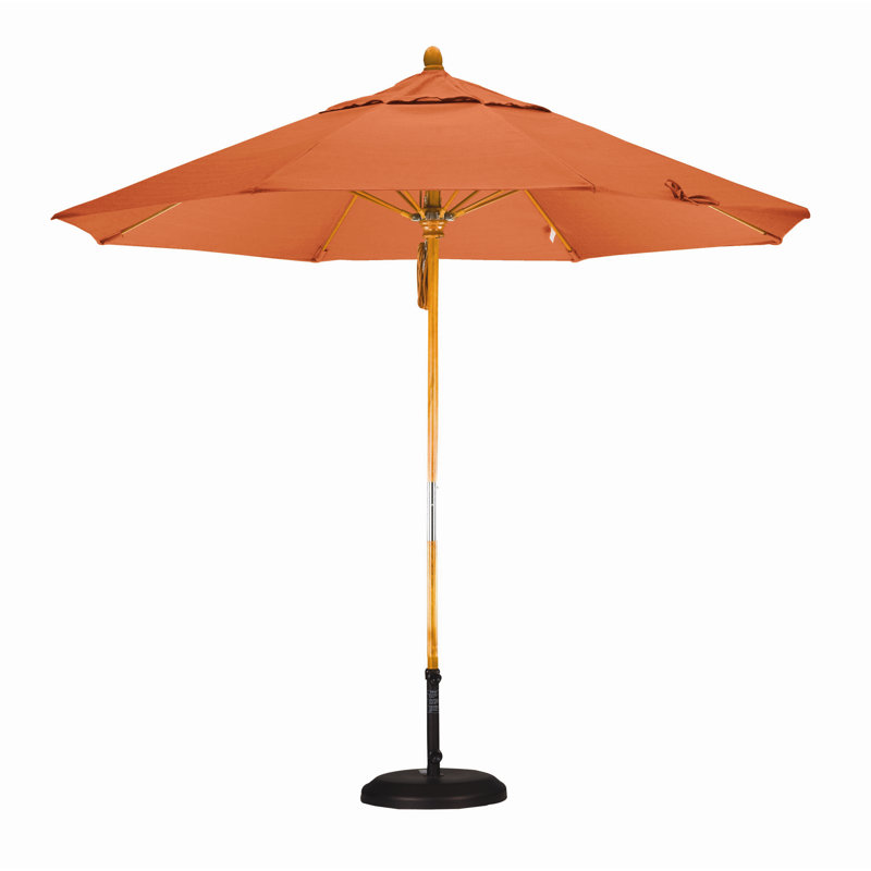 Parasol 9" Market, Sunbrella AA Toscane, Marenti Wood