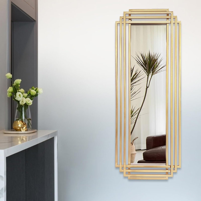 Large Rectangular Mirror, Gold