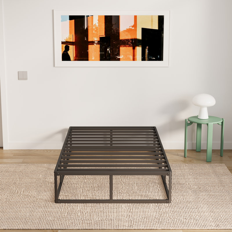 Sommier métallique double de 25 cm avec housse en tissu, montage facile, Simple