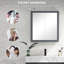 Armoire à pharmacie de salle de bain avec miroir, armoire à miroir murale de salle de bain 27 po x 30 po, armoire murale de salle de bain avec rangement, portes doubles et 2 tablettes réglables