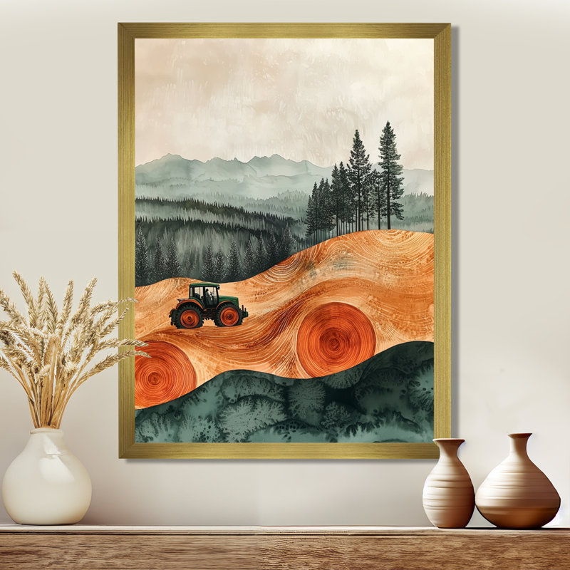 Gerilynn - paysages, impressions sur toile, H 44 po x l 34 po, Reproduction encadrée d'une seule photo, Doré