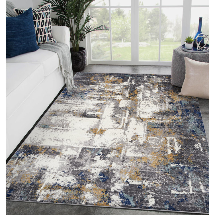 Colborne Abstract Gray Area Rug