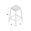 Counter Stool with Metal Frame