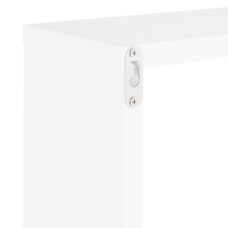 Glenetta 2 Piece Square Cube Shelf, White, 30cm H x 30cm W x 15cm D
