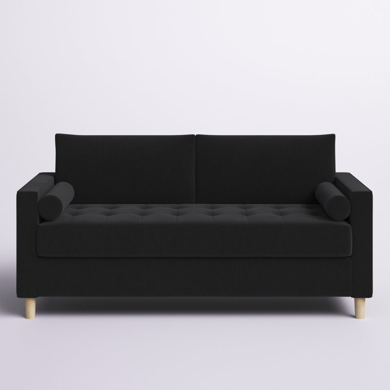 Jarrow 70'' Upholstered Sofa, Black