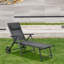 Chaise longue de patio avec roulettes