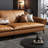 Orange Genuine Leather Modular Sofa cushion couch-2081742292-2081742295