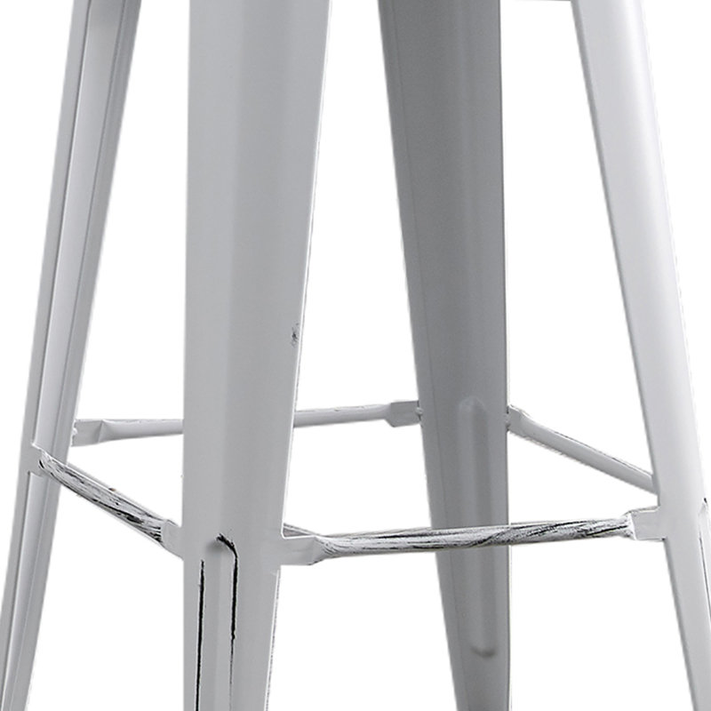 Tabourets de bar en métal rustiques, Blanc