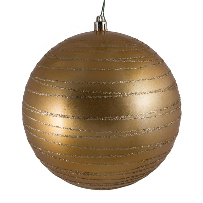 Ornement boule de bonbon, Cuivre, or