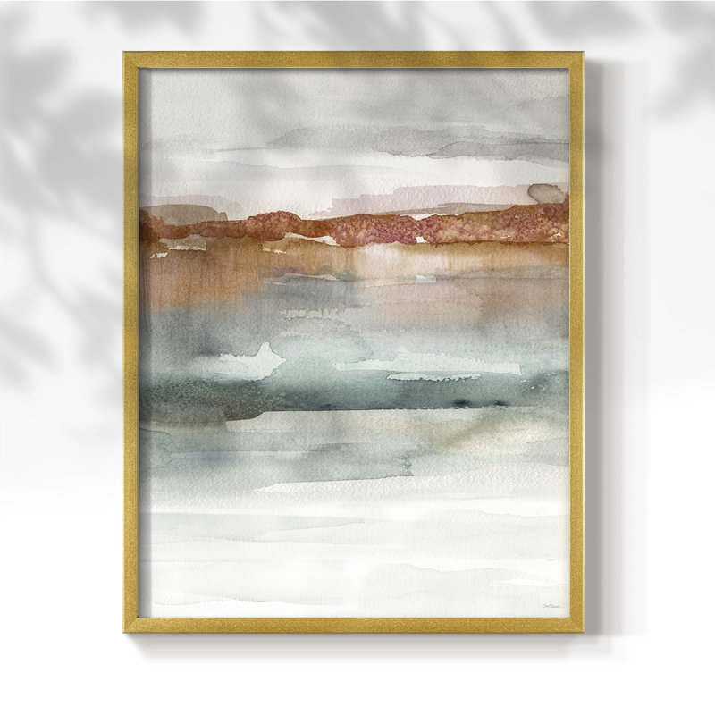 «Cinnabar Sundown», reproduction encadrée - bois massif, H 15 po x l 12 po, Doré