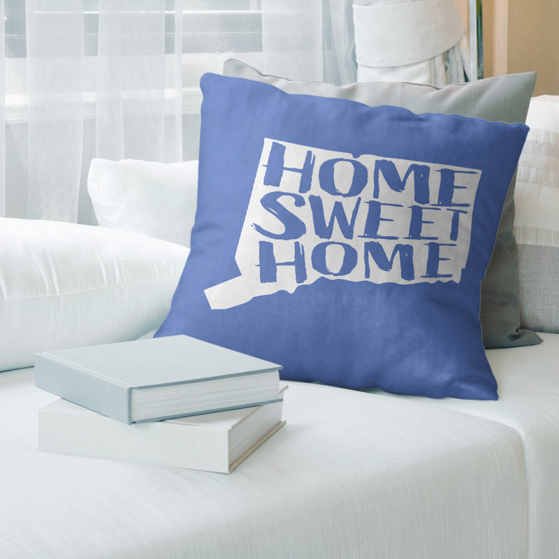 Housse de coussin connecticut home, 26 po x 26 po, Connecticut, bleu