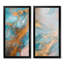 «Luxury Turquoise and Gold Marble Flow Art», ensemble de 2 impressions sur toile-1594039840-1594039843